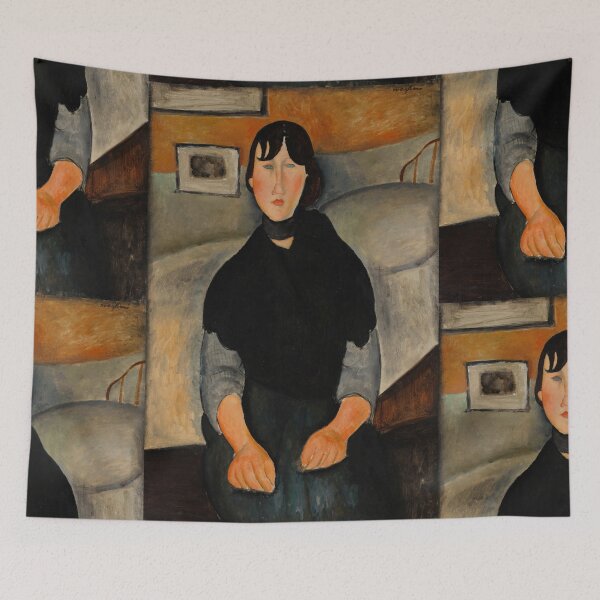 Item preview, Young Woman of the People by Amedeo Modigliani: Modernist Portrait Poster designed and sold by artofuniverse.