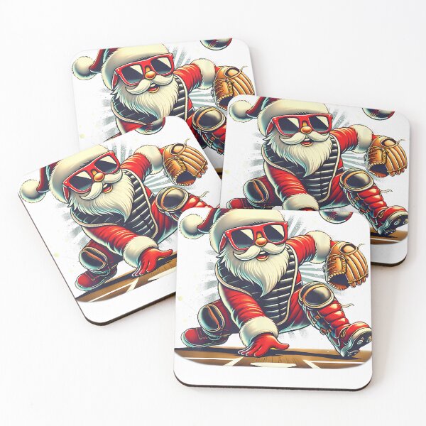 Item preview, Santa Playing Baseball As Catcher Boys Kids Teens Christmas designed and sold by raelinema9mar1.