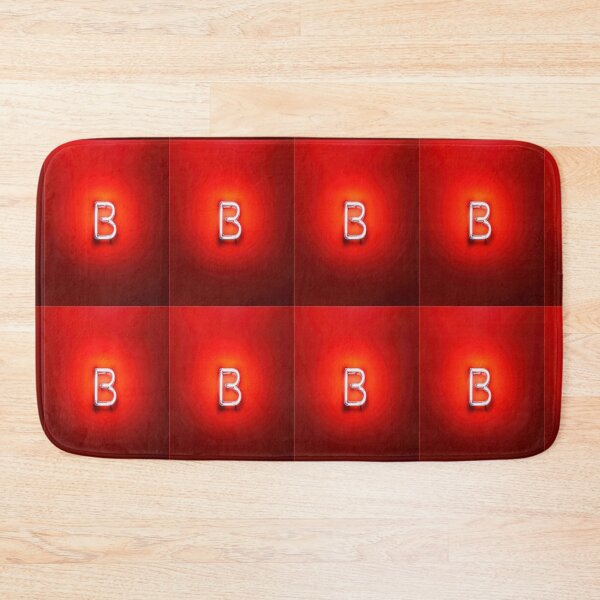 Item preview, Glowing Neon Letter B on Red Background – Modern Luminous Typography Art designed and sold by Grafititee.