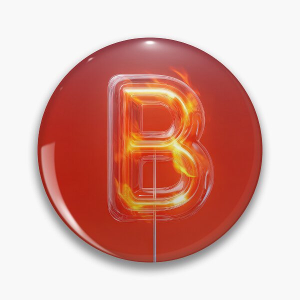 Item preview, Glowing Neon Letter B on Red Background – Modern Luminous Typography Art designed and sold by Grafititee.