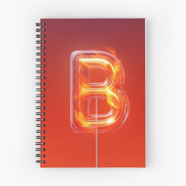 Item preview, Glowing Neon Letter B on Red Background – Modern Luminous Typography Art designed and sold by Grafititee.