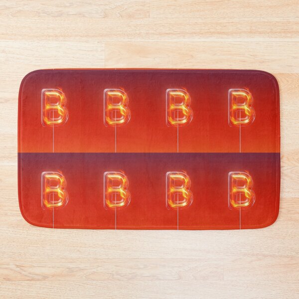 Item preview, Glowing Neon Letter B on Red Background – Modern Luminous Typography Art designed and sold by Grafititee.