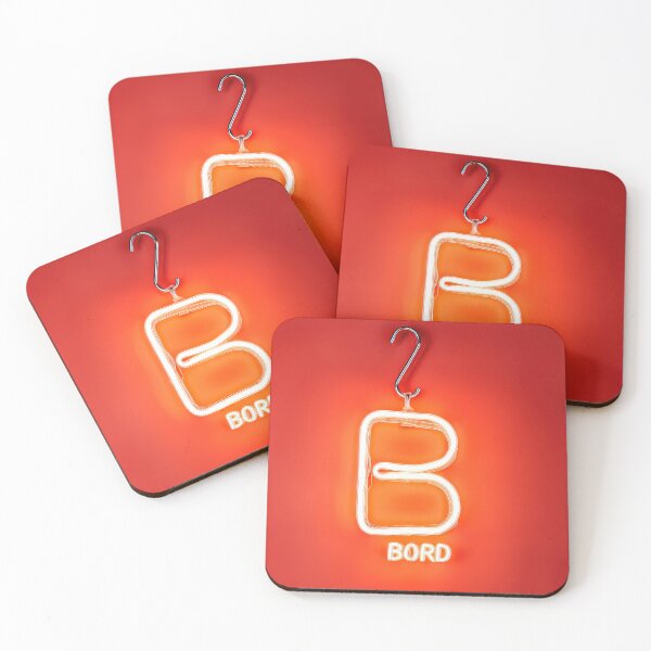 Item preview, Glowing Neon Letter B on Red Background – Modern Luminous Typography Art designed and sold by Grafititee.