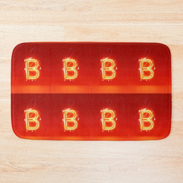 Item preview, Glowing Neon Letter B on Red Background – Modern Luminous Typography Art designed and sold by Grafititee.