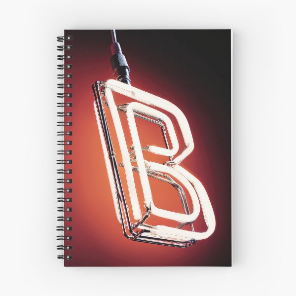 Item preview, Glowing Neon Letter B on Red Background – Modern Luminous Typography Art designed and sold by Grafititee.
