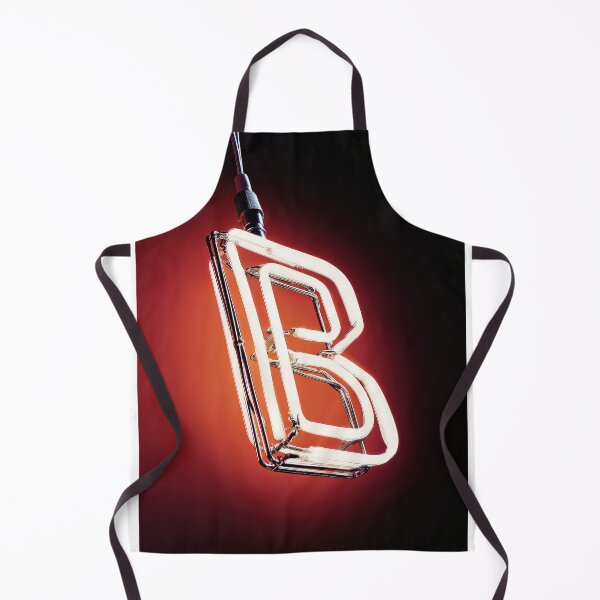 Item preview, Glowing Neon Letter B on Red Background – Modern Luminous Typography Art designed and sold by Grafititee.
