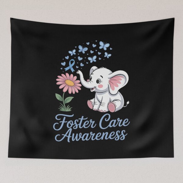 Item preview, Elephant Foster Care Awareness Foster Care Ribbon designed and sold by KonopikaaArt.