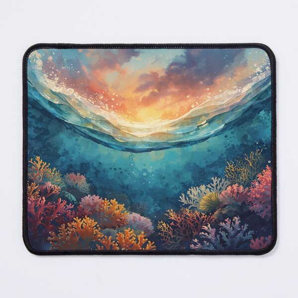 Item preview, Water Color Sunset Pink and Purple Coral under the Ocean designed and sold by greenflashwear.