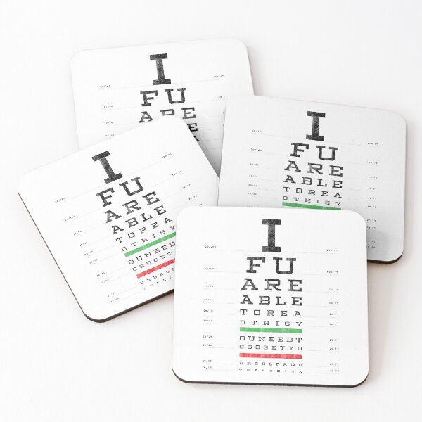 Item preview, Funny Eye Test Chart Style Typography With Hidden Message designed and sold by Stotee.