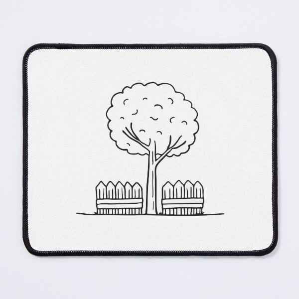Item preview, A wooden fence running alongside a tree designed and sold by rasagamastore.