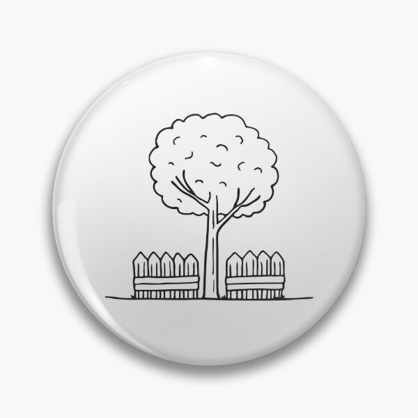 Item preview, A wooden fence running alongside a tree   designed and sold by rasagamastore.