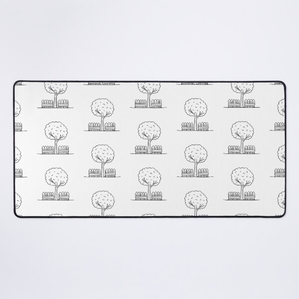 Item preview, A wooden fence running alongside a tree   designed and sold by rasagamastore.