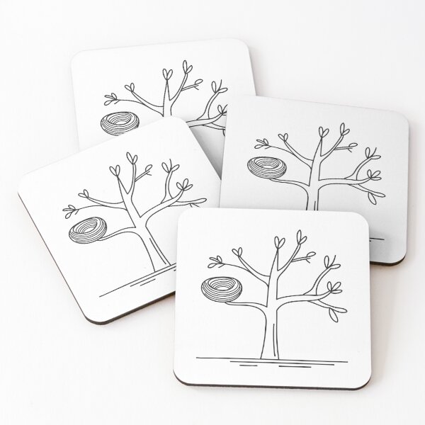 Item preview, A tree with a bird nest on a branch   designed and sold by rasagamastore.