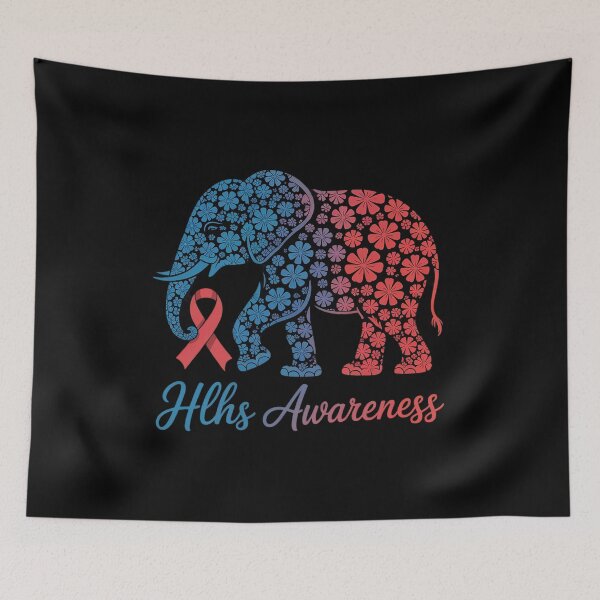 Item preview, Elephant With Flower HLHS Awareness Ribbon designed and sold by KonopikaaArt.