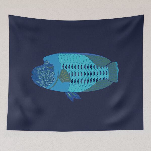 Item preview, Aboriginal Art - Great Barrier Reef Fish - Humphead Wrasse designed and sold by wigilwigil.