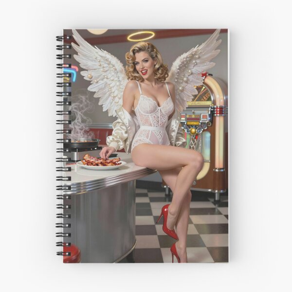 Item preview, ]Angel wings lace bodysuit red heels bacon designed and sold by CathryneDelamort.