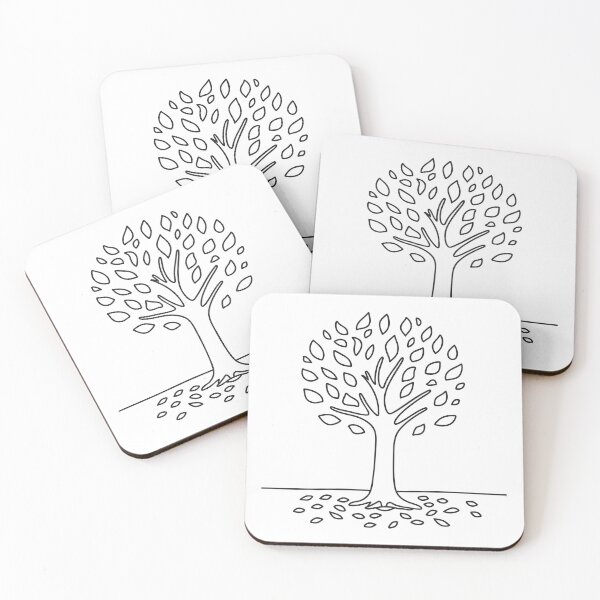 Item preview, A tree with dry leaves covering the ground   designed and sold by rasagamastore.