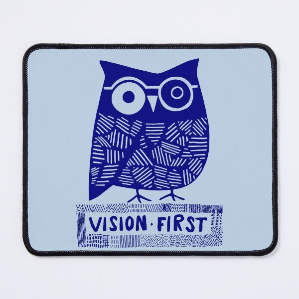 Item preview, Wise Owl with Glasses, Navy on Light Blue designed and sold by nikoart001.