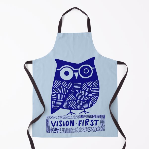 Item preview, Wise Owl with Glasses, Navy on Light Blue designed and sold by nikoart001.