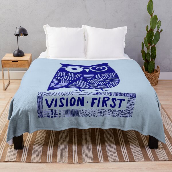 Item preview, Wise Owl with Glasses, Navy on Light Blue designed and sold by nikoart001.