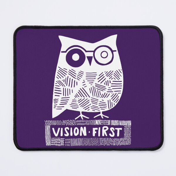 Item preview, Wise Owl with Glasses, White on Purple designed and sold by nikoart001.