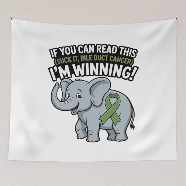 Item preview, Elephant I'm Winning Suck It Bile Duct Cancer designed and sold by KonopikaaArt.