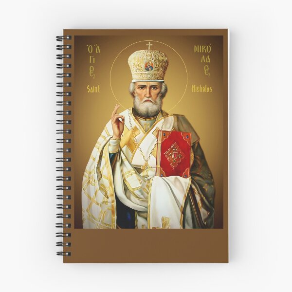Item preview, Saint Nicholas the Wonderworker, Orthodox icon with an inscription in English designed and sold by orthodox-icon.
