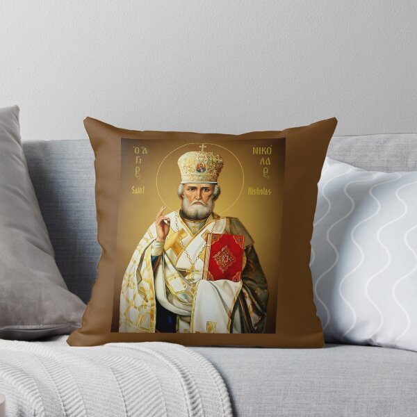 Item preview, Saint Nicholas the Wonderworker, Orthodox icon with an inscription in English designed and sold by orthodox-icon.