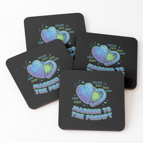 Item preview, Married To The Prompt - Pixel Art AI Absurdism designed and sold by KAYJAY DESIGNS.