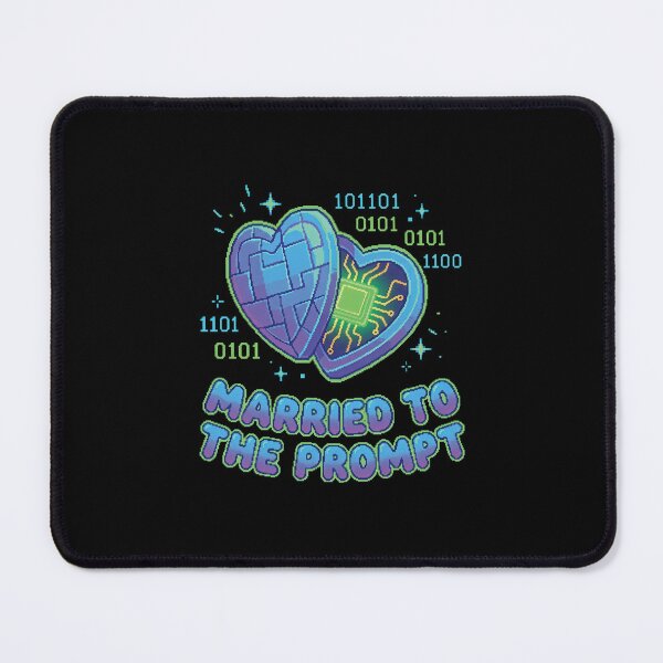 Item preview, Married To The Prompt - Pixel Art AI Absurdism designed and sold by KAYJAY DESIGNS.