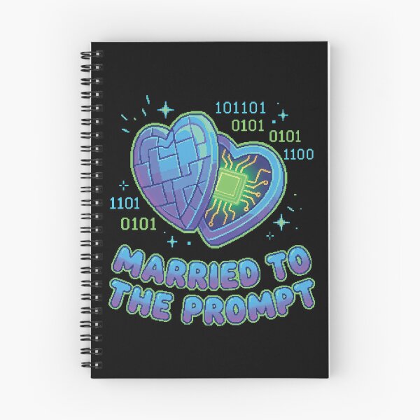 Item preview, Married To The Prompt - Pixel Art AI Absurdism designed and sold by KAYJAY DESIGNS.