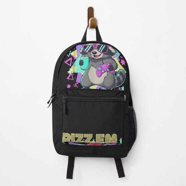 Item preview, Raccoon Gamer Meme Shirt – Rizz Em With the Tism Neon Glitch Retro T-Shirt designed and sold by ZyxDes.