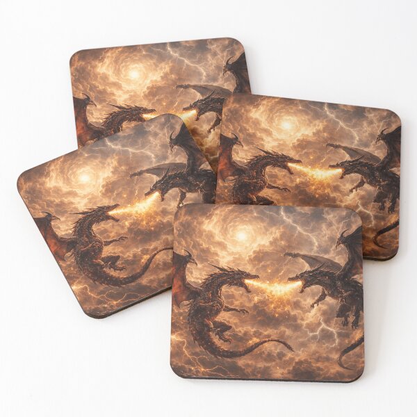 Item preview, Eternal Dragon Duel: Fire and Lightning designed and sold by G.S.Designs.