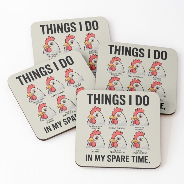 Item preview, Things I Do in My Spare Time - things i do - backyard chickens - chicken keeper - chicken mom - chicken dad - urban homestead - chicken lover - cute chicken - poultry humor - Chicken checklist designed and sold by JansenGS.