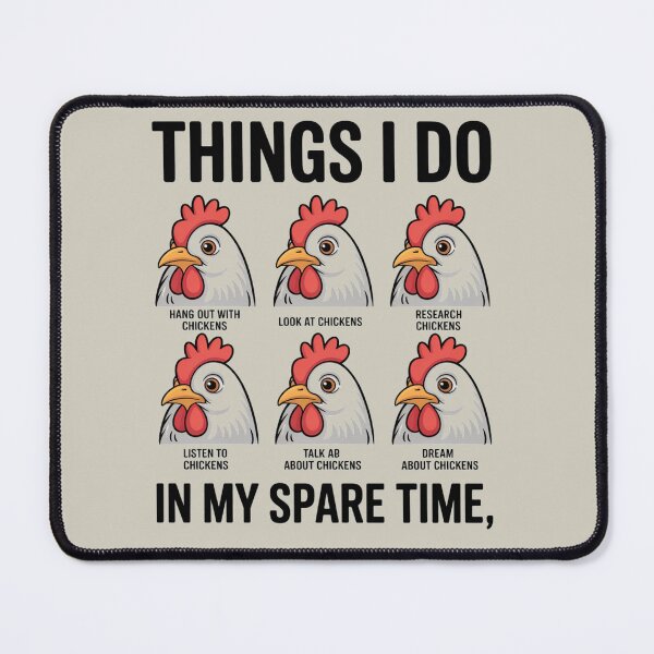 Item preview, Things I Do in My Spare Time - things i do - backyard chickens - chicken keeper - chicken mom - chicken dad - urban homestead - chicken lover - cute chicken - poultry humor - Chicken checklist designed and sold by JansenGS.