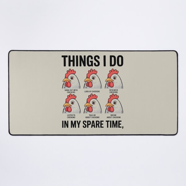 Item preview, Things I Do in My Spare Time - things i do - backyard chickens - chicken keeper - chicken mom - chicken dad - urban homestead - chicken lover - cute chicken - poultry humor - Chicken checklist designed and sold by JansenGS.