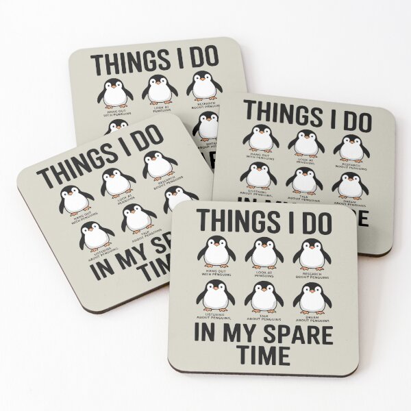 Item preview, Things I Do in My Spare Time - things i do - gentoo penguin - penguin lover - penguin checklist - antarctica wildlife - polar animals - zoo animal fan - marine biology - cute penguin - penguin humor designed and sold by JansenGS.