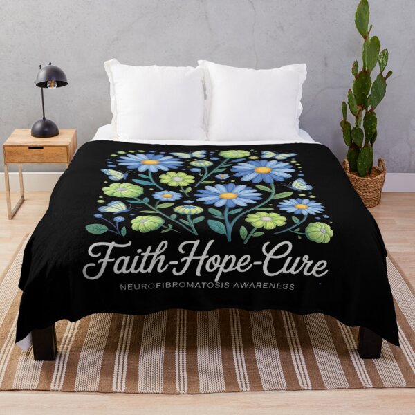 Item preview, Faith Hope Cure Flower Butterfly Neurofibromatosis Awareness designed and sold by SIGORDESIGN.