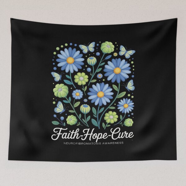 Item preview, Faith Hope Cure Flower Butterfly Neurofibromatosis Awareness designed and sold by SIGORDESIGN.