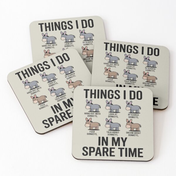 Item preview, Things I Do in My Spare Time - things i do - mini donkey - miniature donkey - donkey lover - donkey rescue - donkey sanctuary - farm animal lover - cute donkey - equine humor - Donkey checklist  designed and sold by JansenGS.