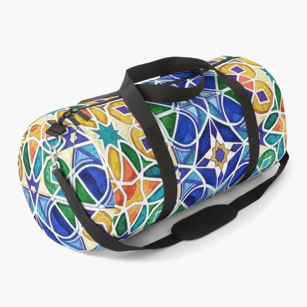 Item preview, Vibrant Moroccan Zellige Pattern: Stained Glass Watercolor Mosaic designed and sold by designwiss.