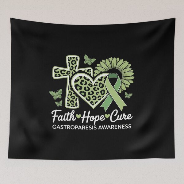 Item preview, Faith Hope Cure Sunflower Leopard Gastroparesis Awareness designed and sold by SIGORDESIGN.