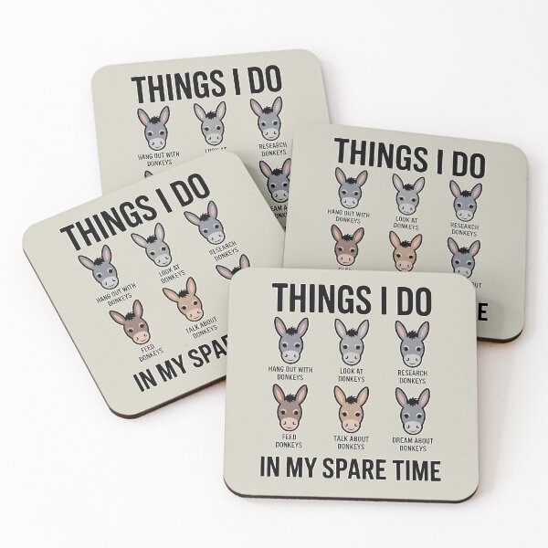 Item preview, Things I Do in My Spare Time - things i do - mini donkey - miniature donkey - donkey lover - donkey rescue - donkey sanctuary - farm animal lover - cute donkey - equine humor - Donkey checklist  designed and sold by JansenGS.