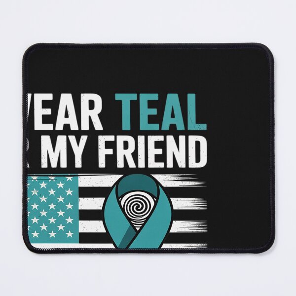 Item preview, Support Squad I Wear Teal For My Friend Ovarian Cancer Flag designed and sold by BlueCreator-inc.