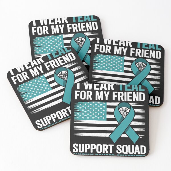 Item preview, Support Squad I Wear Teal For My Friend Ovarian Cancer Flag designed and sold by BlueCreator-inc.