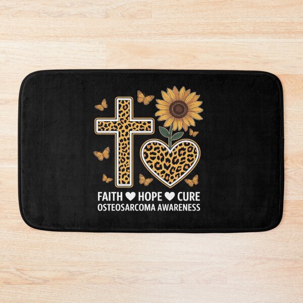 Item preview, Faith Hope Cure Sunflower Leopard Osteosarcoma Awareness designed and sold by SIGORDESIGN.