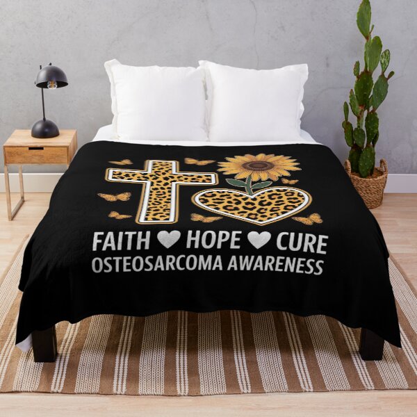 Item preview, Faith Hope Cure Sunflower Leopard Osteosarcoma Awareness designed and sold by SIGORDESIGN.