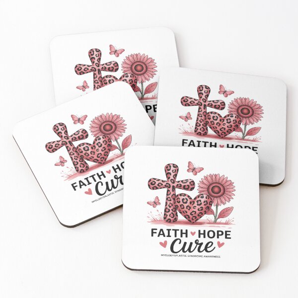 Item preview, Faith Hope Cure Sunflower Leopard Myelodysplastic Syndrome designed and sold by SIGORDESIGN.