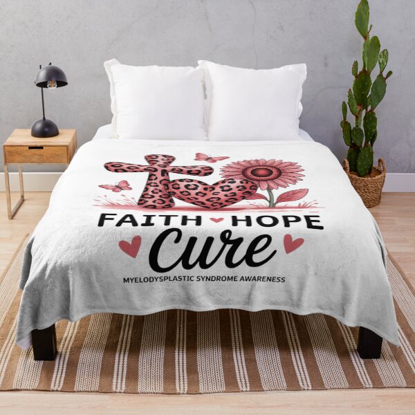 Item preview, Faith Hope Cure Sunflower Leopard Myelodysplastic Syndrome designed and sold by SIGORDESIGN.