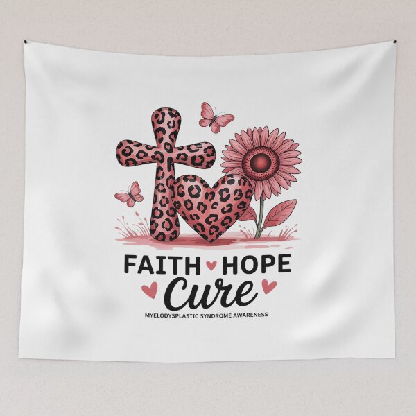 Item preview, Faith Hope Cure Sunflower Leopard Myelodysplastic Syndrome designed and sold by SIGORDESIGN.
